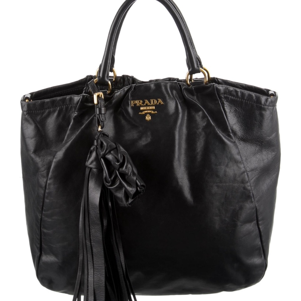 Prada Napa Tassel Handle Bag